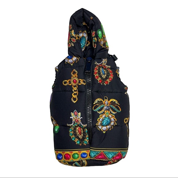 COPY - VERSACE Cell Phone Case in Black and Jewel Print Puffer Coat Design NWT - Picture 7 of 8